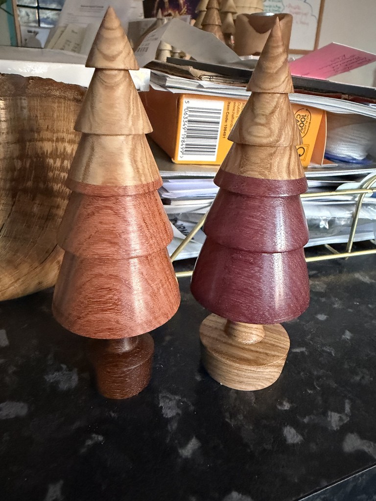 The two compound trees side by side: this knob thorn, African rosewood and ash tree on the left, and an ash and purpleheart tree on the right